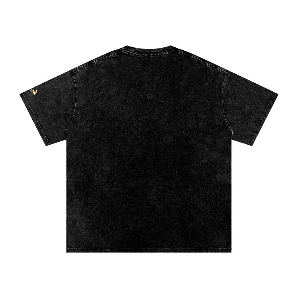 Rise. Grind. Conquer Snow Washed Oversized Cotton T-Shirt (Limited)