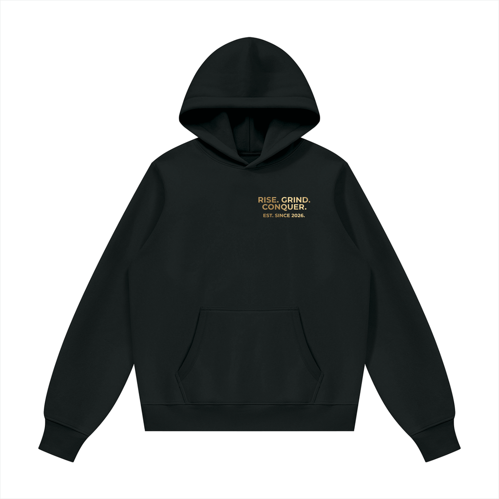 Rise. Grind. Conquer Fleece Regular Shoulder Hoodie(Limited)