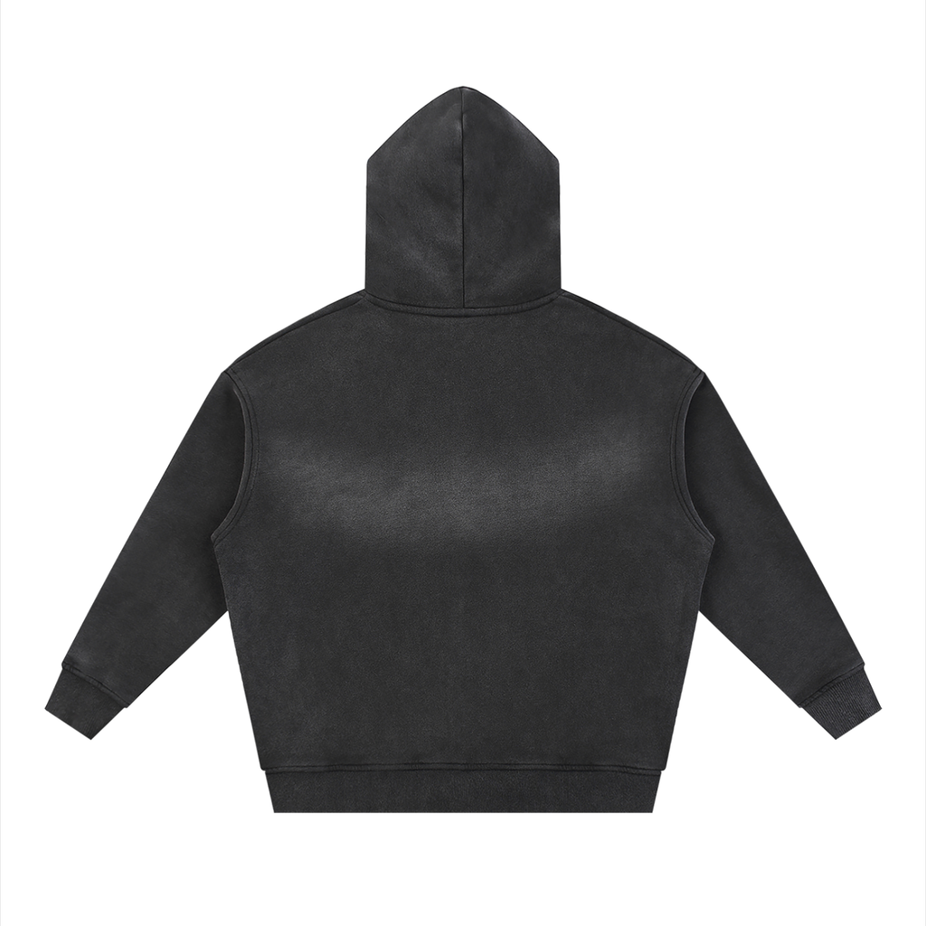 Rise. Grind. Conquer. Zipper Fade Boxy Fleece Hoodie (Limited)